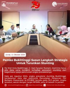 Pemko Bukittinggi Susun Langkah Strategis Untuk Turunkan Prevalensi Stunting