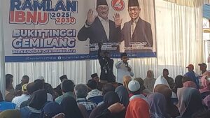 Antusias ratusan warga Pakan Kurai,siap antar Ramlan-Ibnu pimpin Bukittinggi 5 tahun kedepan