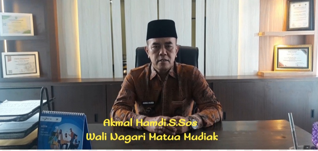 Akmal Hamdi.S.Sos Wali Nagari Matua Mudiak salah satu Wali Nagari yang inspiratif berhasil mewujudkan Nagari mandiri