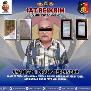 Jual Togel, Lansia di Payakumbuh Ditangkap Polisi