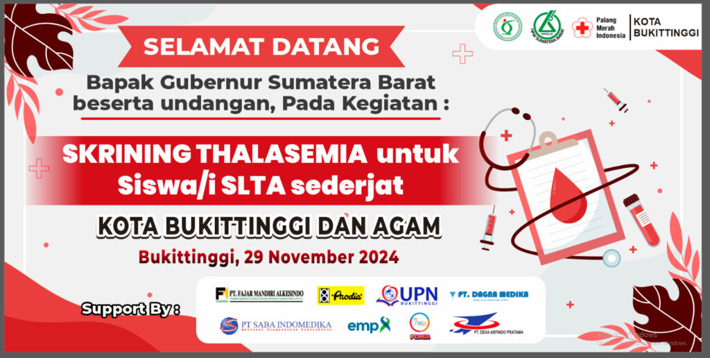 Perhimpunan Dokter Spesialis Patologi Klinik Gelar Skrining Thalasemia di Bukittinggi
