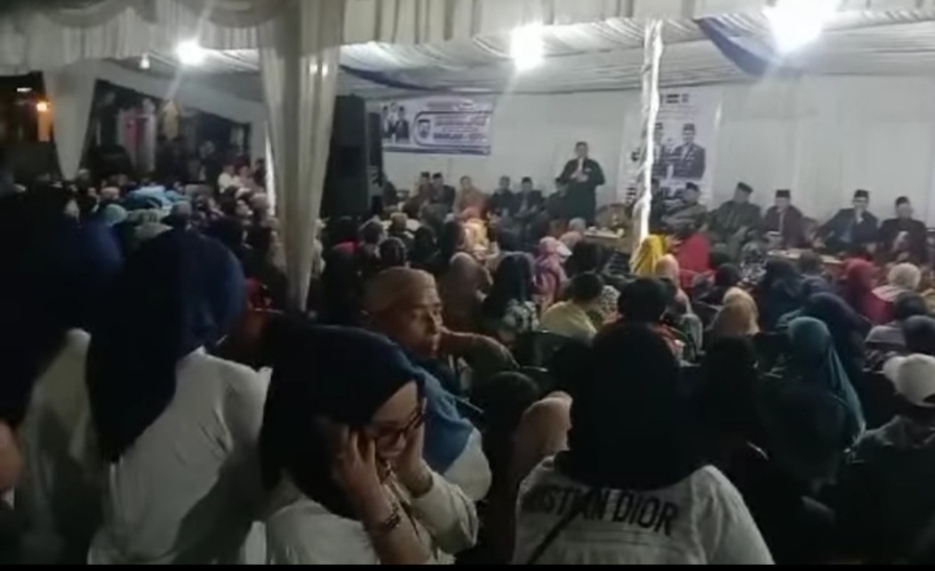 Tepis segala isu dan fitnah,warga Tengah sawah membludak janji solid dukung Ramlan-Ibnu
