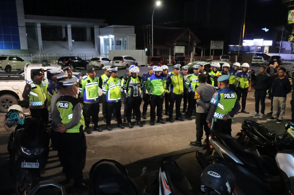 Patroli Cipta kondisi antisipasi gangguan Kamtibamas, Tim gabungan Polres Payakumbuh amankan puluhan Sepeda motor