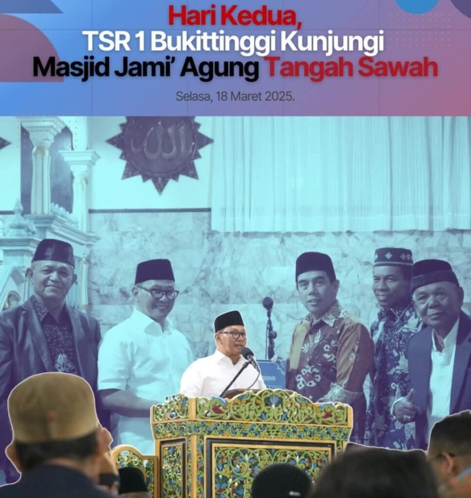 Hari kedua,Tim Safari Ramadhan 1 dipimpin Walikota kunjungi Masjid Jami’ Agung Tengah Sawah