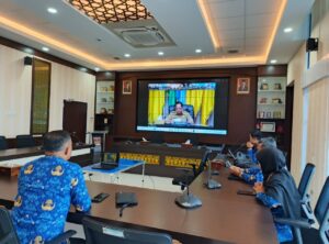 MoU Lintas Kementerian,Kepala Kantor Pertanahan Kota Bukittinggi ikuti penandatanganan secara Daring