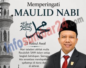 Ketua DPRD Bukittinggi H. Syaiful Efendi, Lc, M.A Ajak Masyarakat Teladani Akhlak Rasulullah SAW