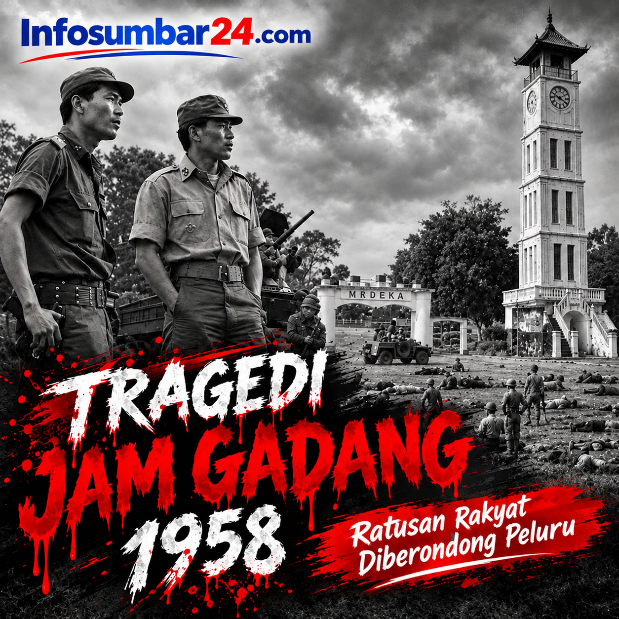 Tragedi Jam Gadang 1958: Ketika Dentang Waktu Menjadi Saksi Darah Rakyat Sumatera Bara